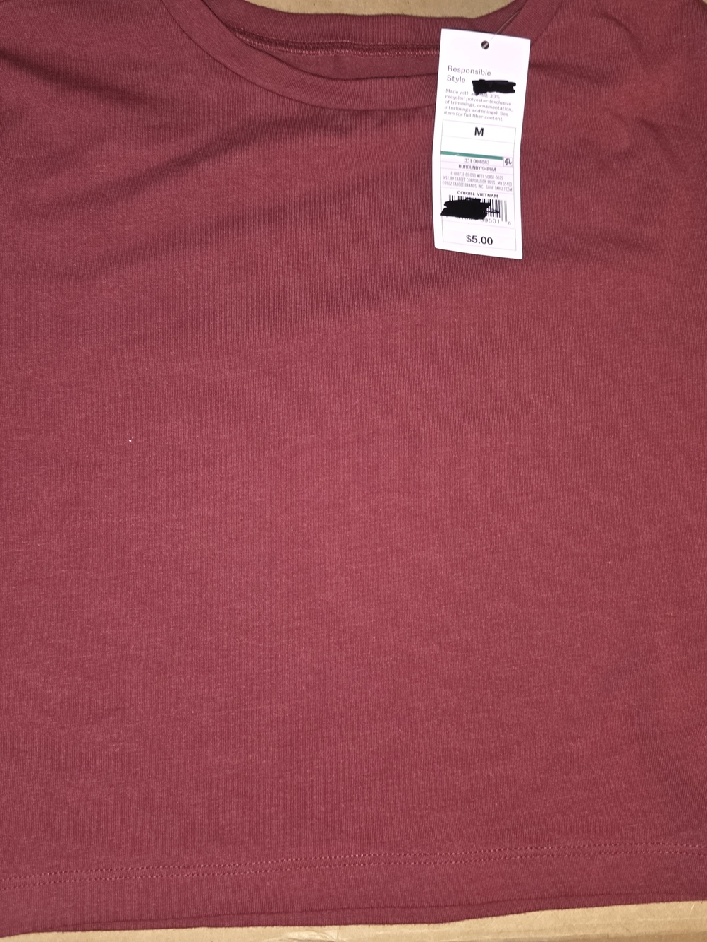Wild fable Crop Top in Wine Red